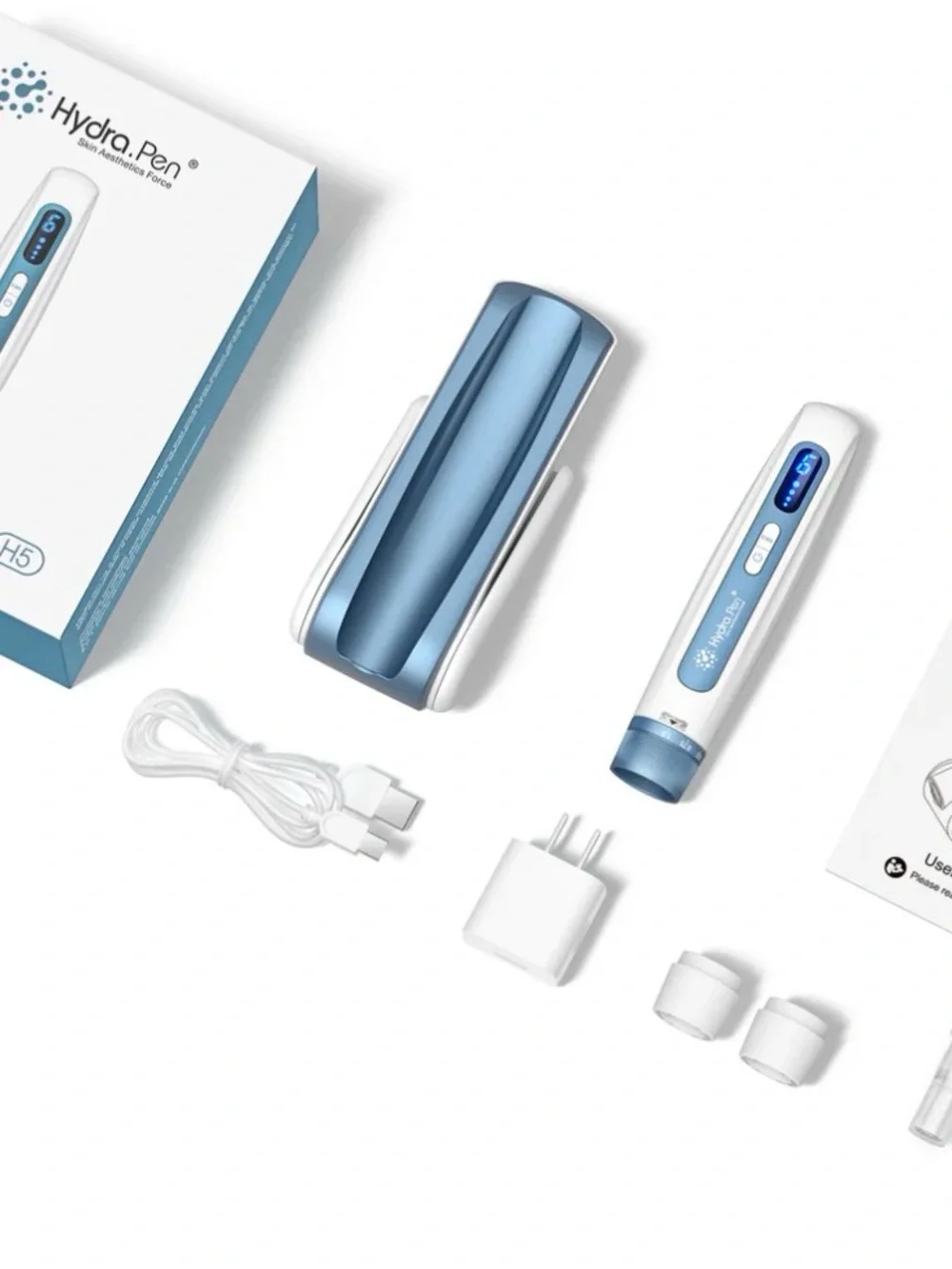 Hydra.Pen Skin Aesthetics Microneedling Device - White & Light Blue